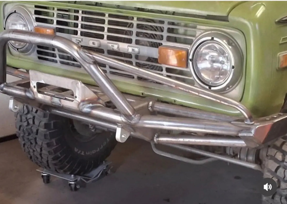 1966-1977 Bronco Xtreme Front Bumper with Push Bar (PF201) ProtoFab