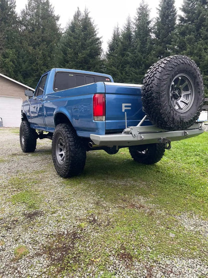 1980-1996 Bronco RockSolid Centered Tire and NATO Can Rear Bumper (PF842C) ProtoFab