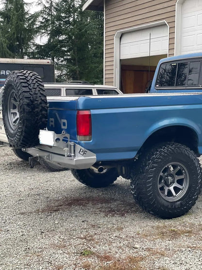 1980-1996 Bronco RockSolid Centered Tire and NATO Can Rear Bumper (PF842C) ProtoFab